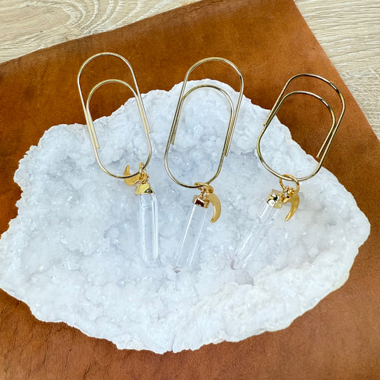 Good Witch Quartz Crystal and Moon Planner Charm