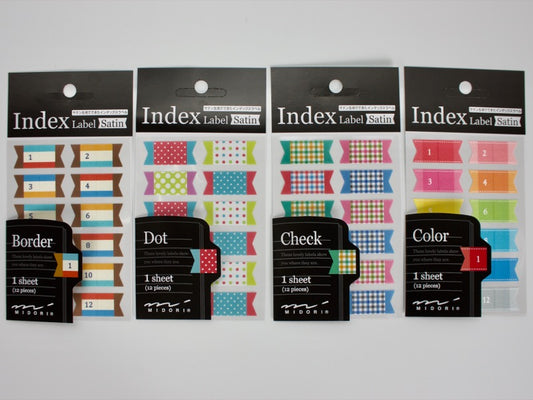 Index Label Satin
