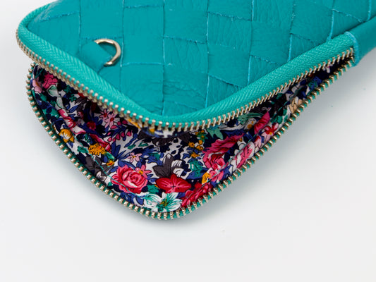 milloo Slim Pen Case Handwoven Turquoise