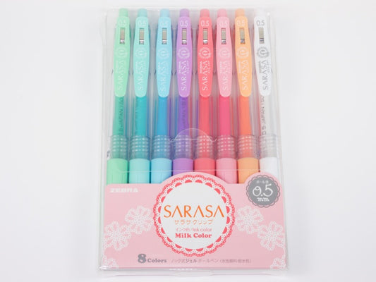 Sarasa Clip Milky 8 Color Set