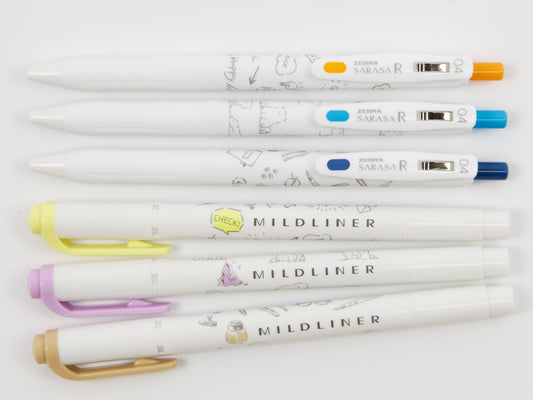 Zebra White Lines MildLiners and Sarasa R